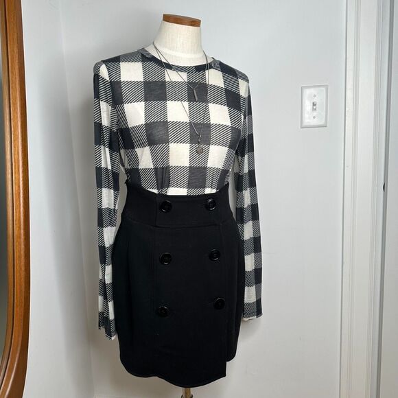 Proenza Schouler mod black mini skirt 60s retro - Picture 7 of 15